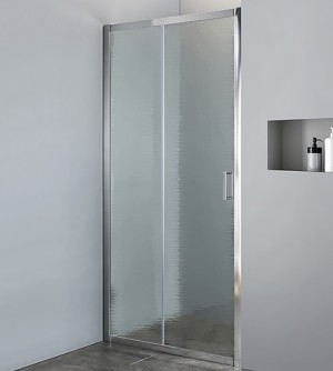 Box doccia porta nicchia 2 ante in cristallo 6mm, apertura scorrevole cm.97-101