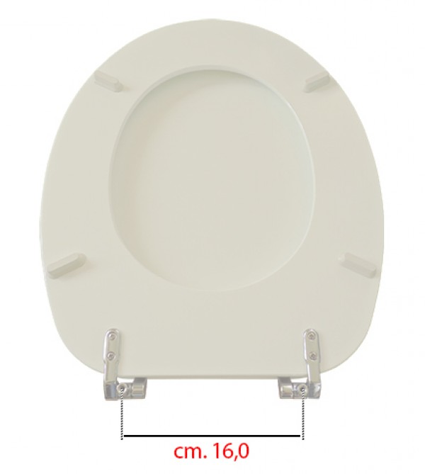 Bianca Coprivaso copriwater sedile tavoletta wc legno in mdf smaltato bianco universale 