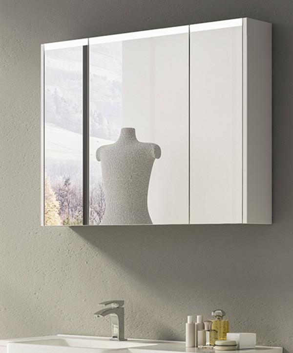 Specchio bagno contenitore con illuminazione led e presa cm.67x91,7x15  Arredobagno e Cucine s.r.l.s.